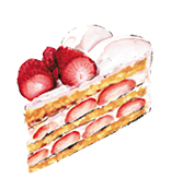 夏いちごのケーキ