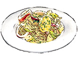 スルメイカとセロリのレモン風味