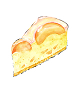 白桃のレアチーズケーキ